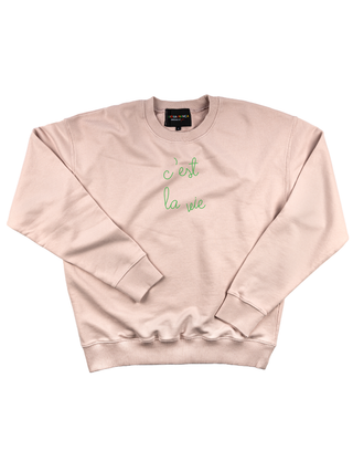 "c'est la vie" Women's Sweatshirt Sweatshirt Ecovest Light Pink XS 