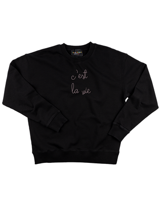 "c'est la vie" Women's Sweatshirt Sweatshirt Ecovest Black XS 