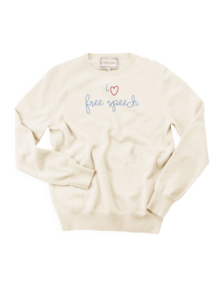 "i heart free speech" Women's Cashmere Crewneck