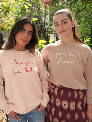 "i love you, you idiot" Maxine Sweater Cotton Cashmere LINGUA FRANCA NYC