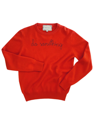 "do something" Crewneck Sweater LINGUA FRANCA NYC Red XS 