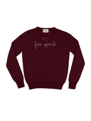 "i heart free speech" Women's Cashmere Crewneck