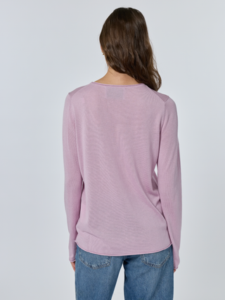 Sans Stitching Silk Cashmere Crewneck Dusty Rose
