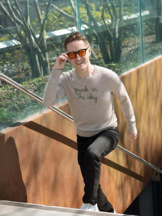 "park in the sky" Crewneck Cashmere Core LINGUA FRANCA NYC