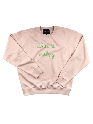 "rather be reading" Womens Sweatshirt Sweatshirt Ecovest Light Pink XS 