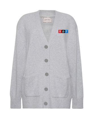 "npr block logo" Cluny Cardigan Cashmere Core LINGUA FRANCA NYC Smoke XS
