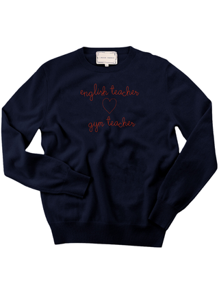 "taylor and travis engagement" Women's Crewneck Cashmere Core LINGUA FRANCA NYC Navy XS