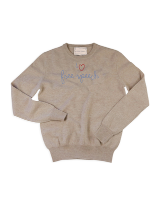 "i heart free speech" Women's Cashmere Crewneck