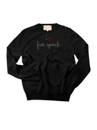 "i heart free speech" Women's Cashmere Crewneck