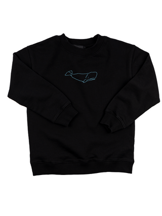 "whale" Kids' Sweatshirt Sweatshirt Ecovest Black 2T 