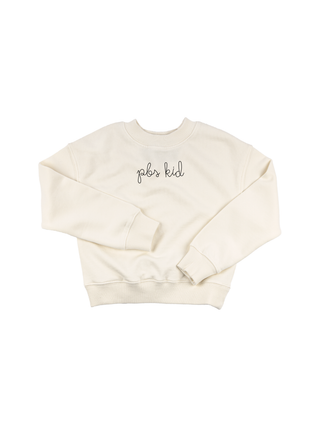 "pbs kid" Kids' Sweatshirt Sweatshirt LINGUA FRANCA NYC Cream 2T