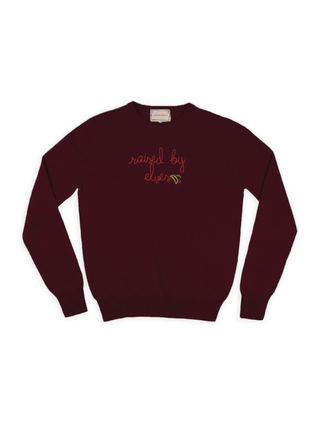 “raised by elves” Cashmere Crewneck