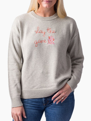 "slay the game" Maxine Sweater Cotton Cashmere LINGUA FRANCA NYC
