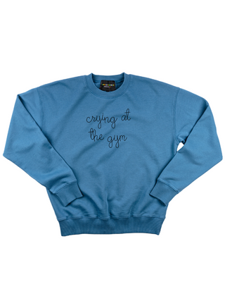 "crying at the gym" Women's Sweatshirt Sweatshirt Dubow XS Vintage Blue 