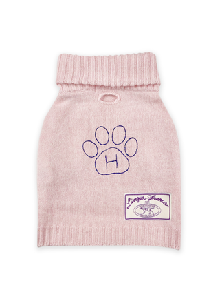 Custom Puppy Love WKC Dog Sweater Wool LINGUA FRANCA NYC Pale Pink XS
