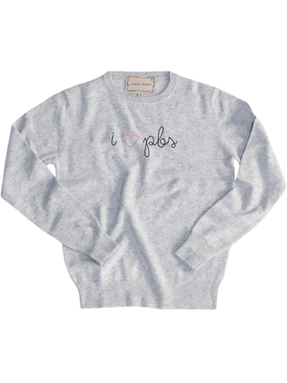 "i heart pbs" Men's Crewneck Cashmere Core LINGUA FRANCA NYC