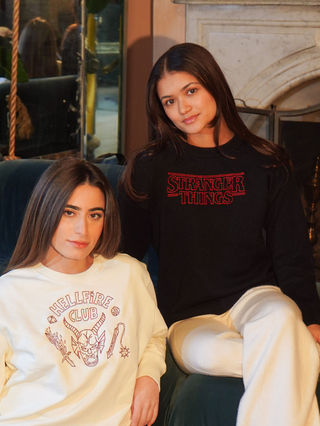 "stranger things logo" Maxine Sweater Cotton Cashmere LINGUA FRANCA NYC