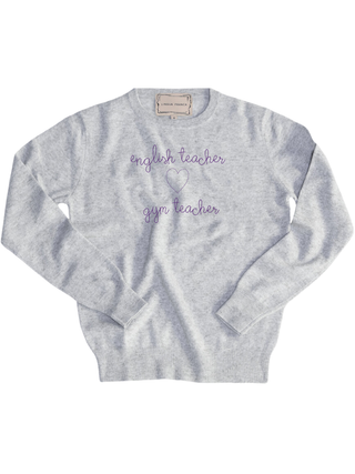 "taylor and travis engagement" Women's Crewneck Cashmere Core LINGUA FRANCA NYC Smoke XS