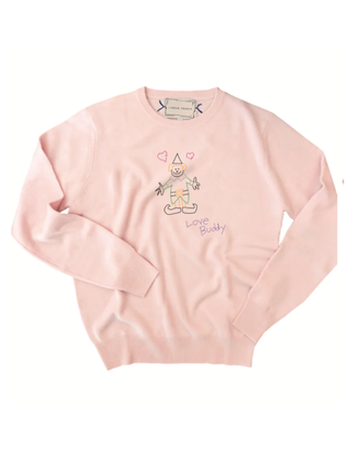“Love Buddy Drawing” Cashmere Crewneck