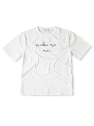 "number one mom" T-Shirt  Lingua Franca White XS 