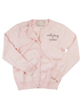 "mahjong mama" Cardigan Cashmere Core LINGUA FRANCA NYC Pale Pink XS