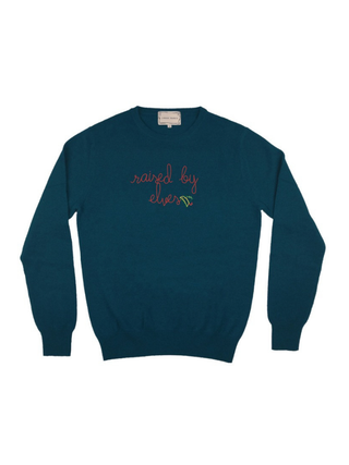 “raised by elves” Cashmere Crewneck