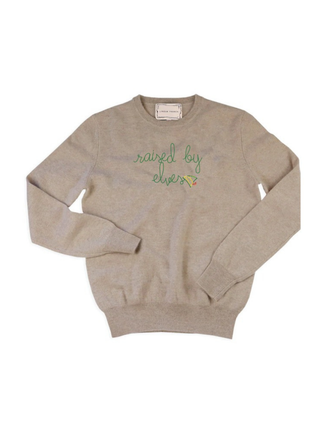 “raised by elves” Cashmere Crewneck