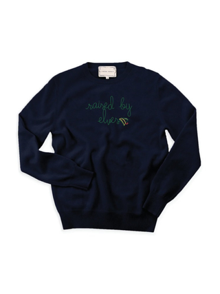 “raised by elves” Cashmere Crewneck