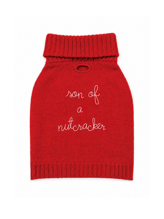 “son of a nutcracker” Wool Dog Sweater