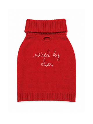 “raised by elves” Wool Dog Sweater