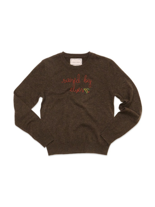 “raised by elves” Cashmere Crewneck