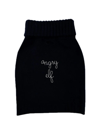 “angry elf” Wool Dog Sweater