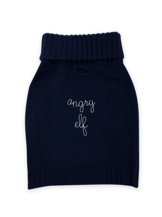 “angry elf” Wool Dog Sweater