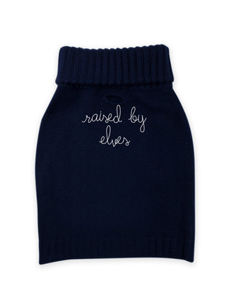 “raised by elves” Wool Dog Sweater