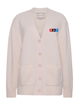 "npr block logo" Cluny Cardigan Cashmere Core LINGUA FRANCA NYC Pale Pink XS