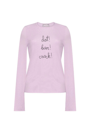 "dot! bam! crack!" Silk Cashmere Crewneck