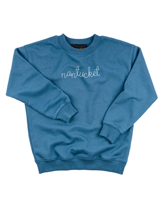 "nantucket" Kids' Sweatshirt Sweatshirt Ecovest Vintage Blue 2T 