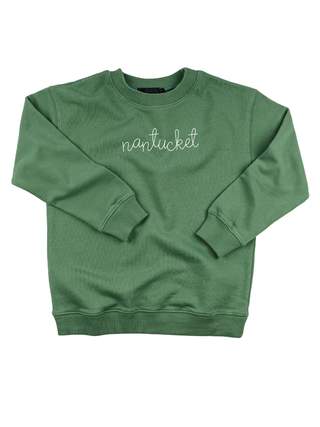 "nantucket" Kids' Sweatshirt Sweatshirt Ecovest Vintage Green 2T 