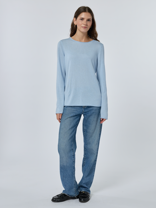 Sans Stitching Silk Cashmere Crewneck Sea