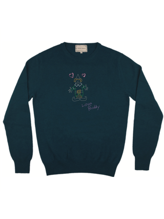 “Love Buddy Drawing” Cashmere Crewneck
