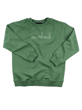 "on island" Kids' Sweatshirt Sweatshirt Ecovest Vintage Green 2T 