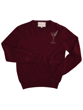 "olive martini" Women's Crewneck Cashmere Core LINGUA FRANCA NYC