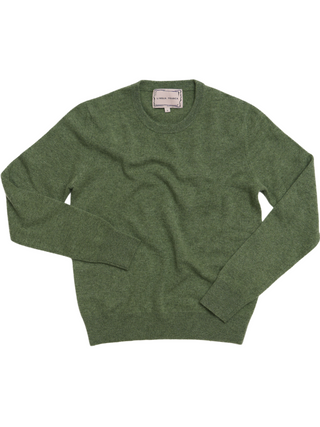 Womens Classic Crewneck, Sans Stitching Sweater Lingua Franca NYC Olive XS 