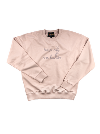 "bans off our bodies" Women's Sweatshirt Sweatshirt Dubow Light Pink XS 