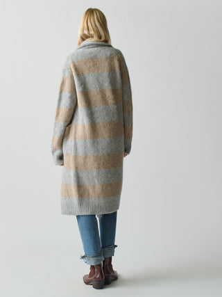 Striped Mavis Fringe Coat Coat Lingua Franca   