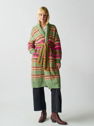 Bianca Plaid Fair Isle Robe Robe Lingua Franca   