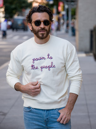 "power to the people" Men's Sweatshirt