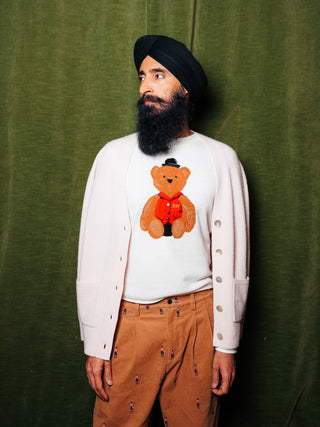 Bo Bear Cashmere Crewneck RTW LINGUA FRANCA NYC