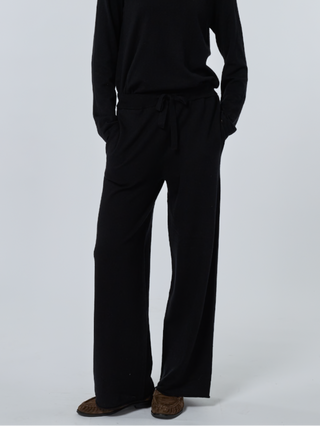Sans Stitching Silk Cashmere Pant Silk Cashmere Core LINGUA FRANCA NYC Black