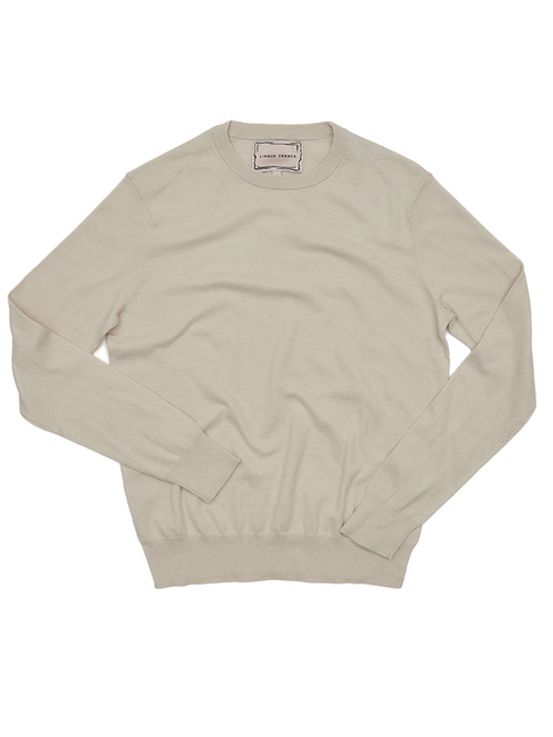 marka CREWNECK COTTON×SILK NEP YARN Still By Hand Silk Mix Nepped Knit sweater - Charcoal | Garmentory